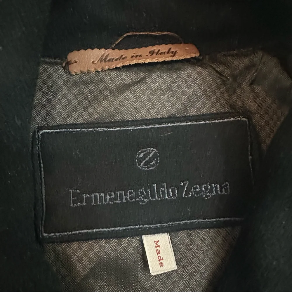 Ermenegildo Zegna Black Pea Coat